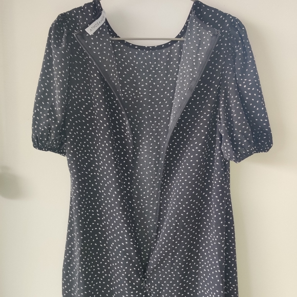ATMOS&HERE|| Black and white dotted smock dress Size 8 - Picture 9 of 12